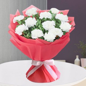 White Carnations Bunch